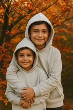 Stylish Light Gray Hoodie for Kids (10–14 Years) | Comfortable & Trendy Sweatshirt with Zipper Pockets